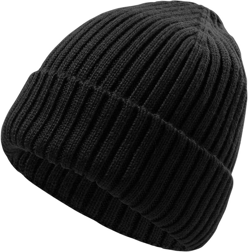 ACTLATI Kids Merino Wool Beanie Hat Winter Boys Girls Ribbed Knit Beanies Caps Unisex Cuffed Skull Caps 7-14 Years - Image 1
